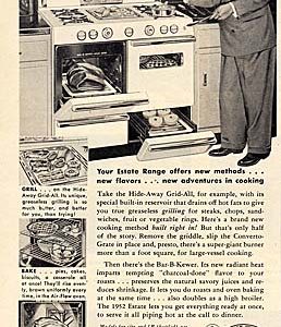 Estate Gas Range Ad 1952
