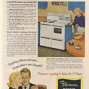 Florence Electric Range Ad 1951