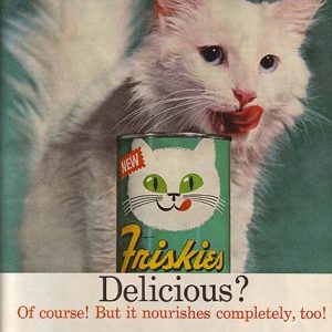 Friskies Cat Food Ad 1962