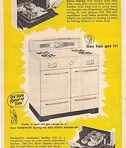 Hardwick Gas Range Ad October 1952