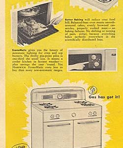 Hardwick Gas Range Ad September 1952