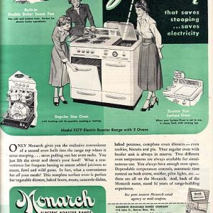 Monarch Electric Roaster Range Ad 1948