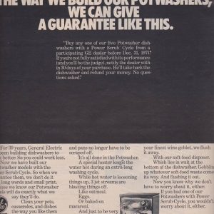 General Electric Dishwasher Ad 1971