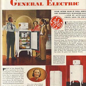 General Electric Refrigerator Ad 1936