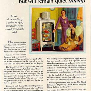 General Electric Refrigerator Ad March 1930