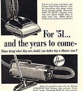 Hoover Vacuum Cleaner Ad 1951