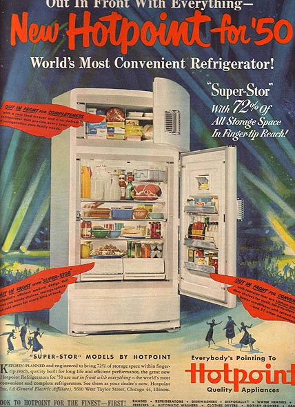 Hotpoint Refrigerator Ad 1950 Vintage Ads And Stuff