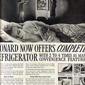 Leonard Refrigerator Ad 1935