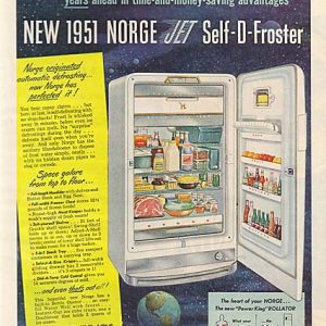 Norge Refrigerator Ad 1951