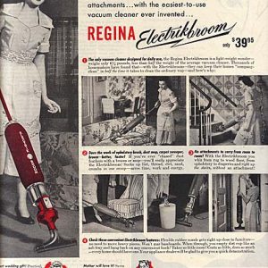 Regina Vacuum Cleaner Ad 1953