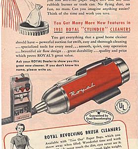 Royal Vacuum Cleaner Ad 1951