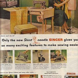 Singer Sewing Machine Ad April 1953