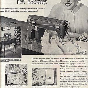 White Sewing Machine Ad 1953