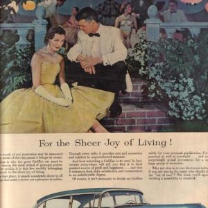 Blue Cadillac Ad June 1955