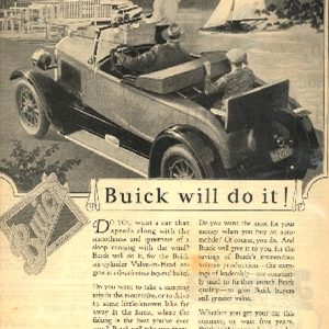 Buick Open Roadster Ad 1927