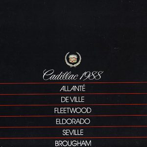 Cadillac Dealer Brochure 1988