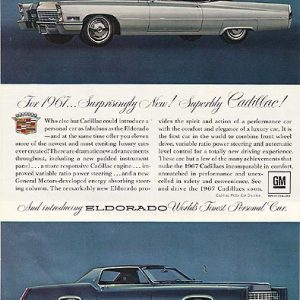 Cadillac Eldorado Ad November 1966