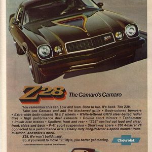 Camaro Ad March 1977