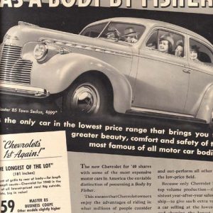 Chevrolet Ad 1940