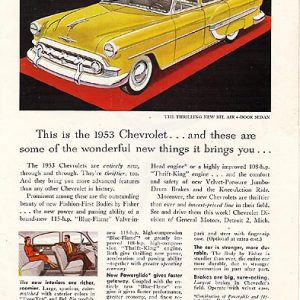 Chevrolet Bel Air Ad March 1953