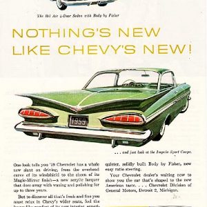 Chevrolet Bel Air and Chevrolet Impala Ad December 1958