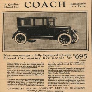 Chevrolet Coach Ad 1924