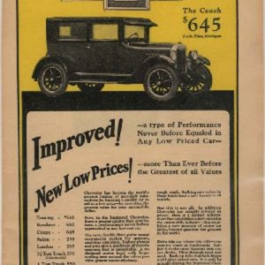 Chevrolet Coach Ad March 1926