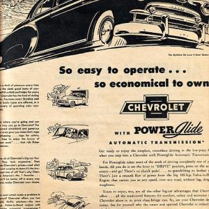 Chevrolet Styleline Ad August 1950