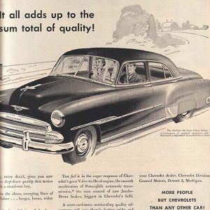 Chevrolet Styleline Ad August 1951