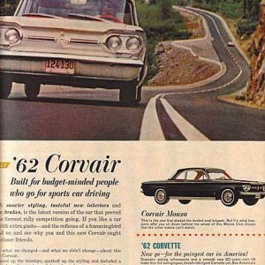 Chevrolet Corvair and Corvette Ad 1961