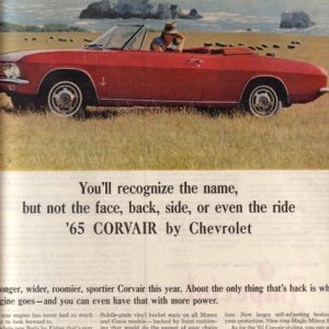 Chevy Corvair Monza Convertible Ad 1964