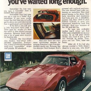 Corvette Ad 1973