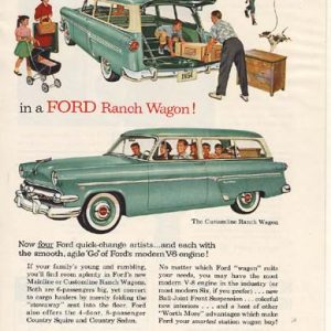 Ford Customline Ranch Wagon Ad 1954