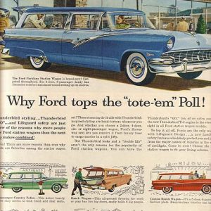 Ford Station Wagon Ad 1956