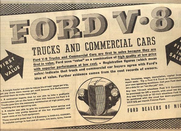 Ford V-8 Ad 1936