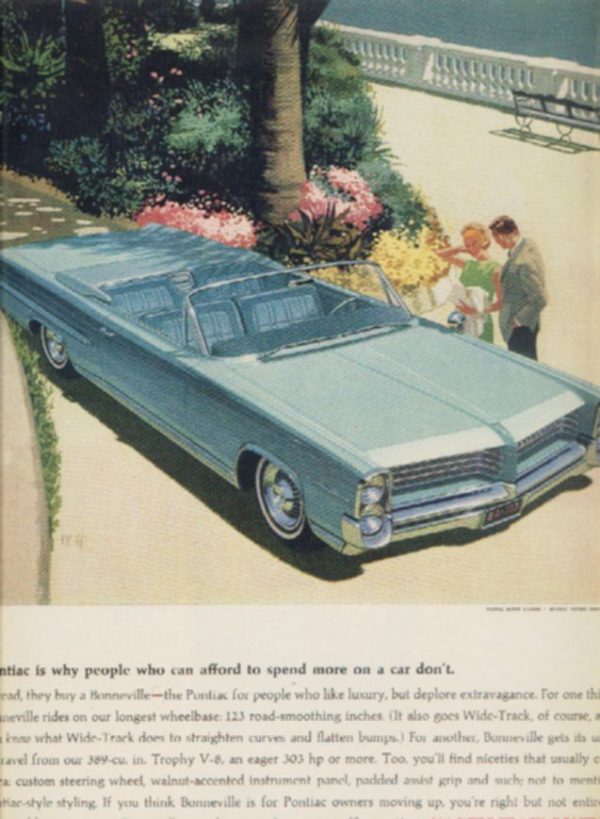 Pontiac Bonneville Convertible Ad April 1964