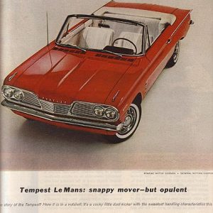 Pontiac Tempest LeMans Convertible Ad 1962