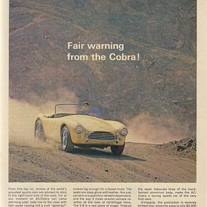 Ford Cobra Ad 1962