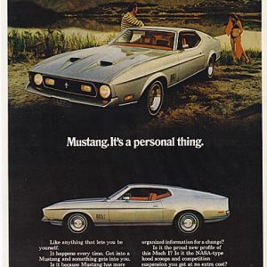 Ford Mustang Ad 1971