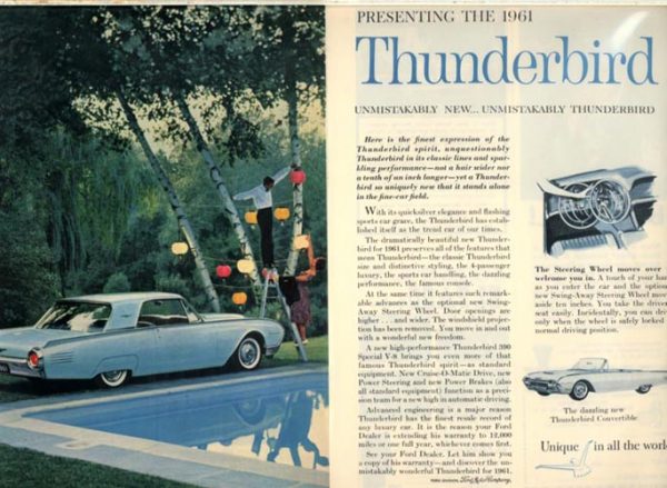 Ford Thunderbird Ad December 1960