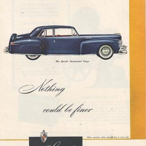 Lincoln Continental Ad 1947