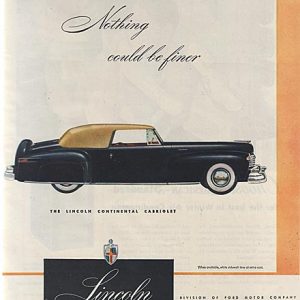 Lincoln Continental Ad 1948