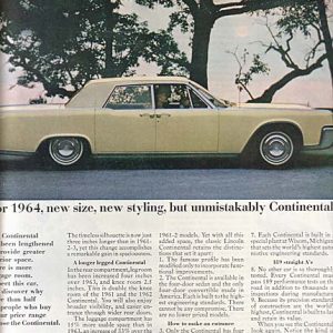 Lincoln Continental Ad November 1963