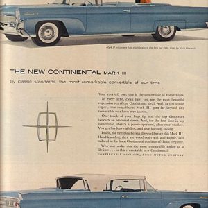 Lincoln Continental Convertible Ad 1958