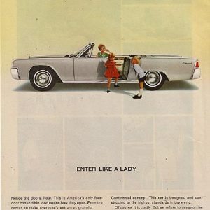 Lincoln Continental Convertible Ad 1963