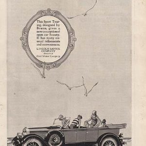 Lincoln Sport Touring Ad 1926