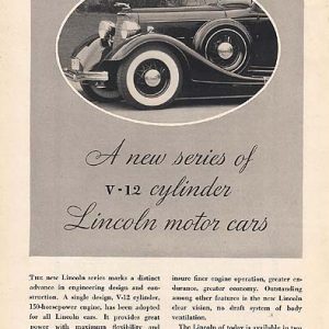 Lincoln V-12 Engine Ad 1934