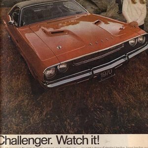 Dodge Challenger Ad October 1969