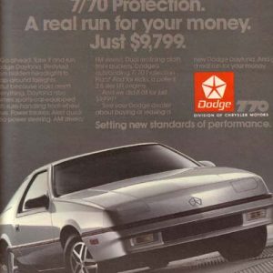 Dodge Daytona Ad 1987