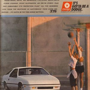 Dodge Daytona Ad 1988